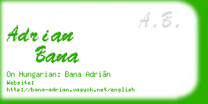 adrian bana business card